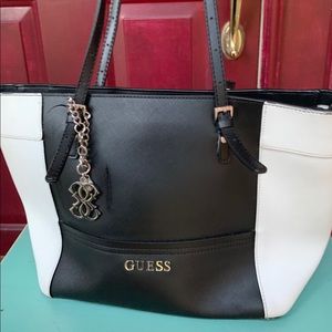 Guess Black & White Purse